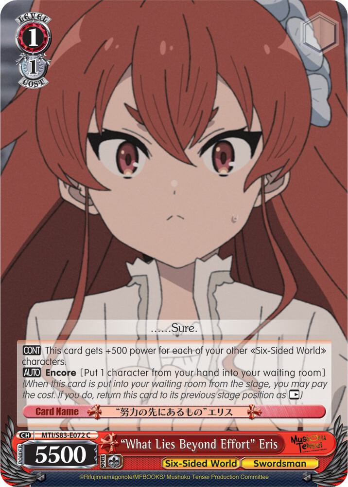 What Lies Beyond Effort Eris MTI/S83-E072 C Mushoku Tensei: Jobless Reincarnation Card