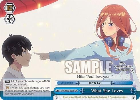 What She Loves 5HY/W90-E099 CR The Quintessential Quintuplets 2 Card