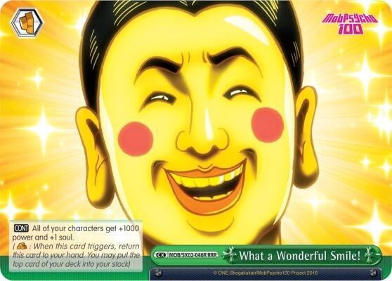 What a Wonderful Smile RRR MOB/SX02-046R RRR Mob Psycho 100 Card