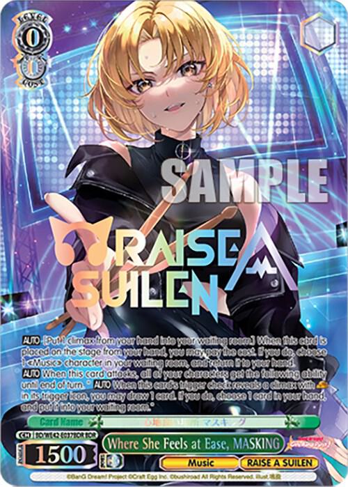 Where She Feels at Ease MASKING BDR BD/WE42-E037BDR BDR BanG Dream! Girls Band Party! Countdown Collection Premium Booster Card