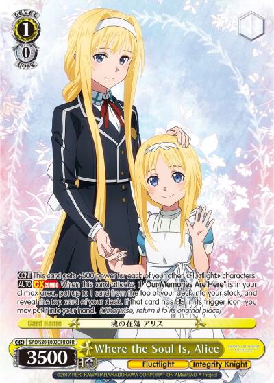 Where the Soul Is Alice OFR SAO/S80-E002OFR OFR Sword Art Online -Alicization- Vol.2 Card