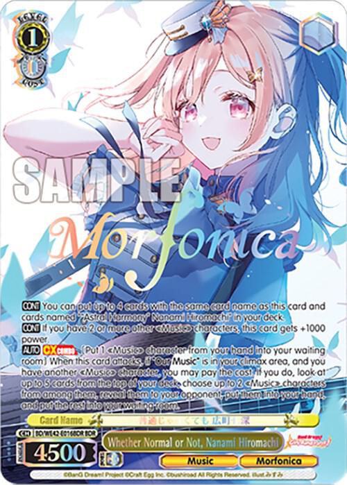 Whether Normal or Not Nanami Hiromachi BDR BD/WE42-E016BDR BDR BanG Dream! Girls Band Party! Countdown Collection Premium Booster Card