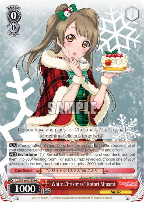 White Christmas Kotori Minami LL/EN-W02-E086 C Love Live! DX Vol.2 Card