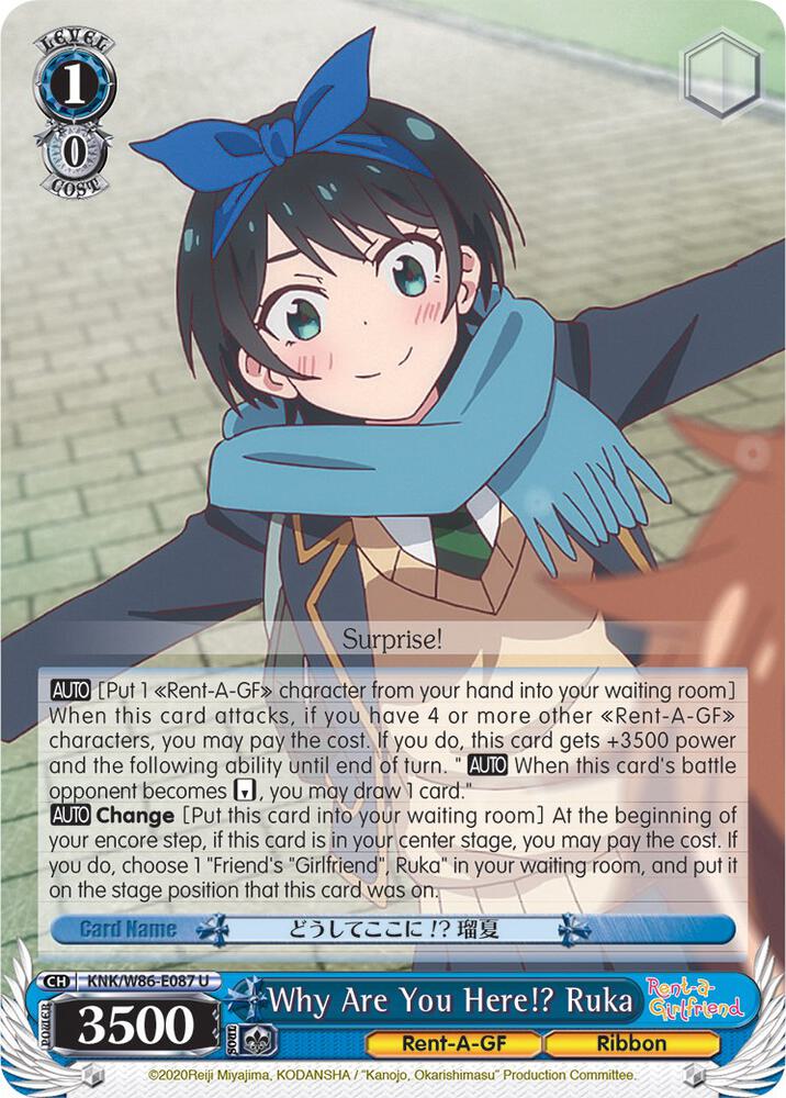 Why Are You Here Ruka KNK/W86-E087 U Rent-A-Girlfriend Card
