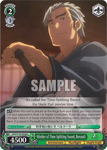 Wielder of Time Splitting Sword Bercouli SAO/S100-E048 C Sword Art Online Animation 10th Anniversary Card