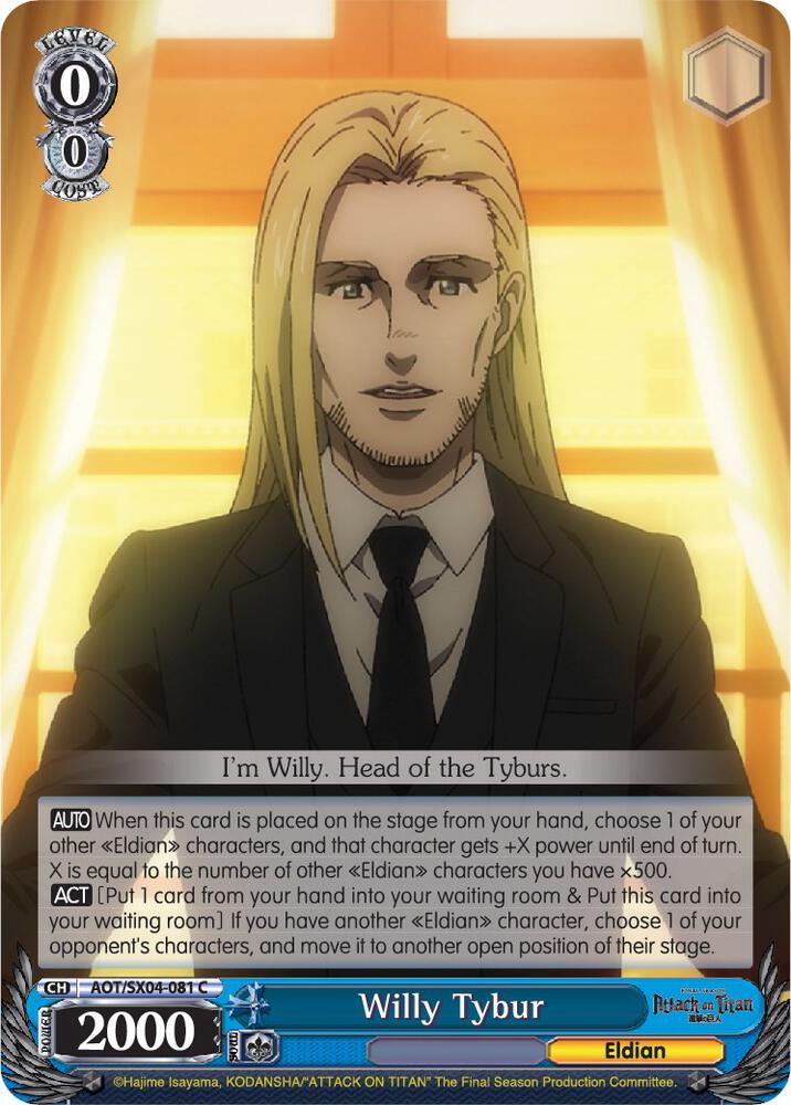 Willy Tybur AOT/SX04-081 C Attack On Titan: Final Season Card
