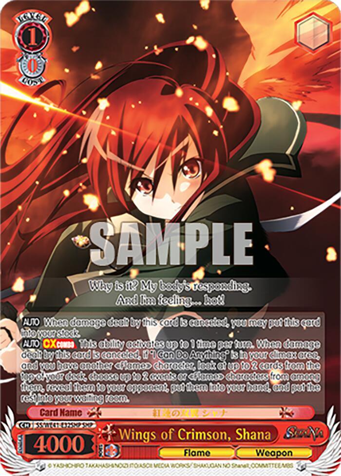 Wings of Crimson Shana SHP SS/WE41-E32SHP SHP Shakugan no Shana Premium Booster Card