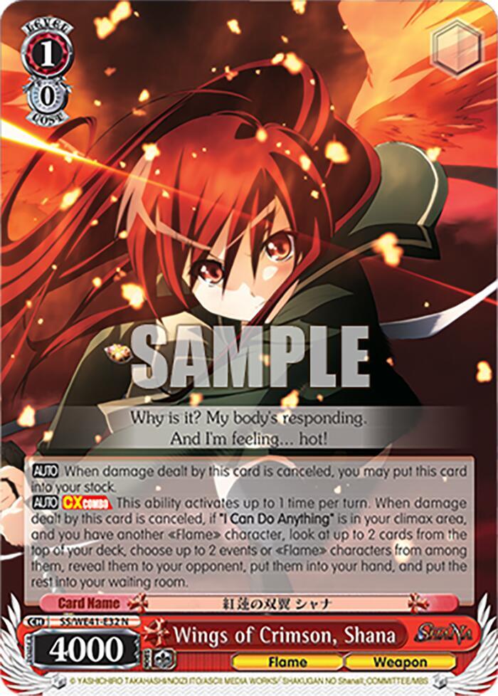Wings of Crimson Shana SS/WE41-E32 N Shakugan no Shana Premium Booster Card