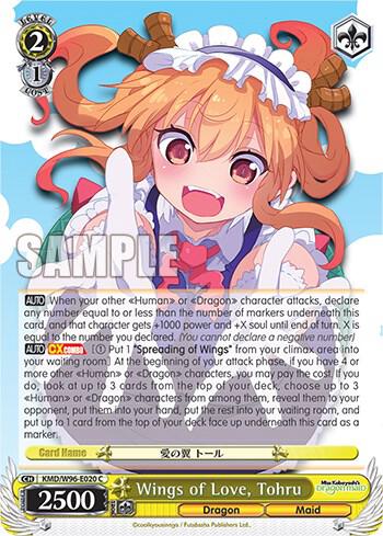 Wings of Love Tohru KMD/W96-E020 C Miss Kobayashi's Dragon Maid Card