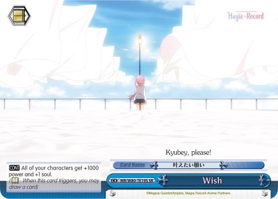 Wish SR MR/W80-TE19S SR Magia Record: Puella Magi Madoka Magica [Side Story] (Anime) Card