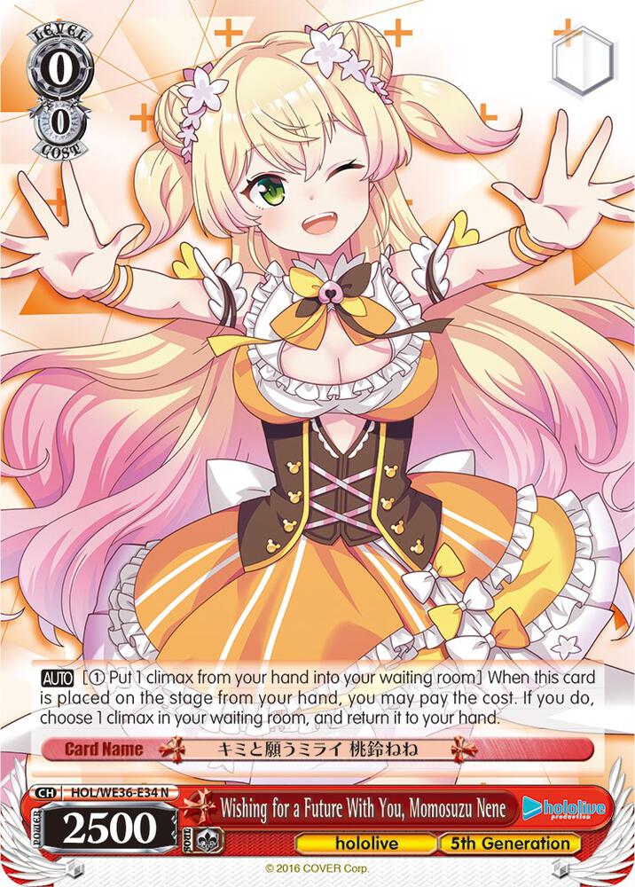 Wishing for a Future With You Momosuzu Nene HOL/WE36-E34 N hololive production Premium Booster Card