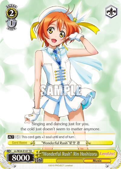 Wonderful Rush Rin Hoshizora LL/W24-E107 TD Love Live! Card