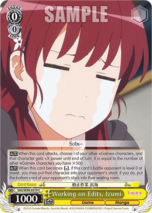 Working on Edits Izumi SHS/W98-E019 C Saekano the Movie: Finale Card