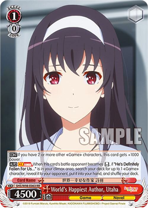 Worlds Happiest Author Utaha SHS/W98-E063 RR Saekano the Movie: Finale Card