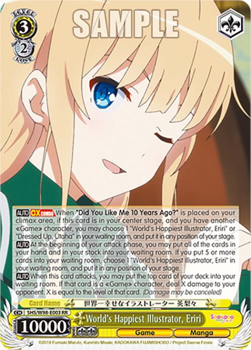 Worlds Happiest Illustrator Eriri SHS/W98-E003 RR Saekano the Movie: Finale Card