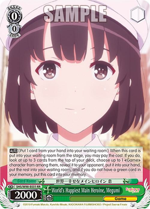 Worlds Happiest Main Heroine Megumi SHS/W98-E031 RR Saekano the Movie: Finale Card