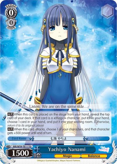 Yachiyo Nanami MR/W59-TE11 TD Magia Record: Puella Magi Madoka Magica [Side Story] (Mobile) Card
