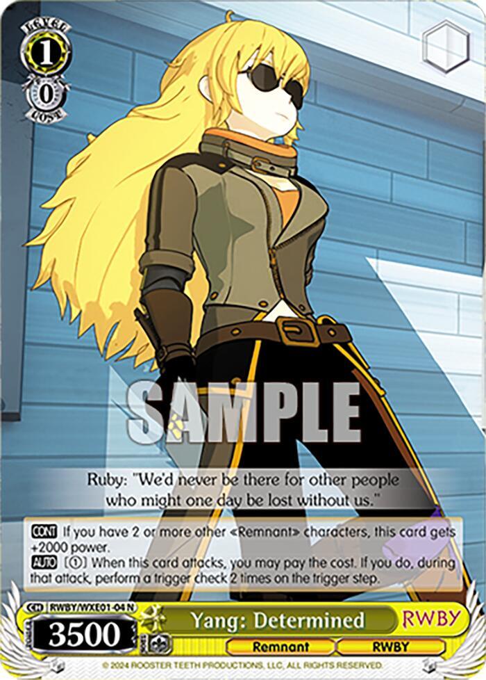 Yang Determined RWBY/WXE01-04 N RWBY Premium Booster Card