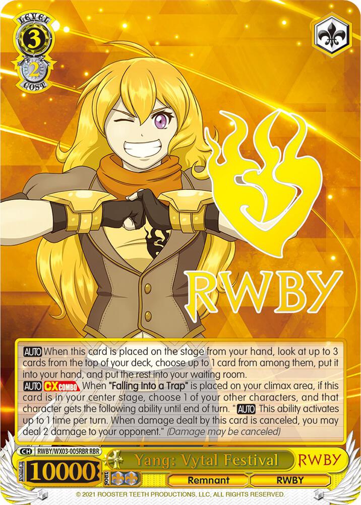 Yang Vytal Festival RBR RWBY/WX03-005RBR RBR RWBY Card