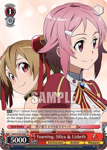 Yearning Silica and Lisbeth SAO/S100-E067 U Sword Art Online Animation 10th Anniversary Card