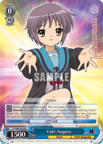 Yuki Nagato SY/W08-E078 R The Melancholy of Haruhi Suzumiya Card