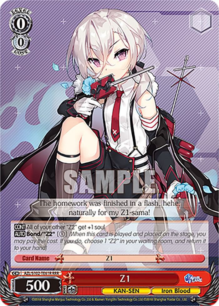 Z1 RRR AZL/S102-TE61R RRR Azur Lane Card