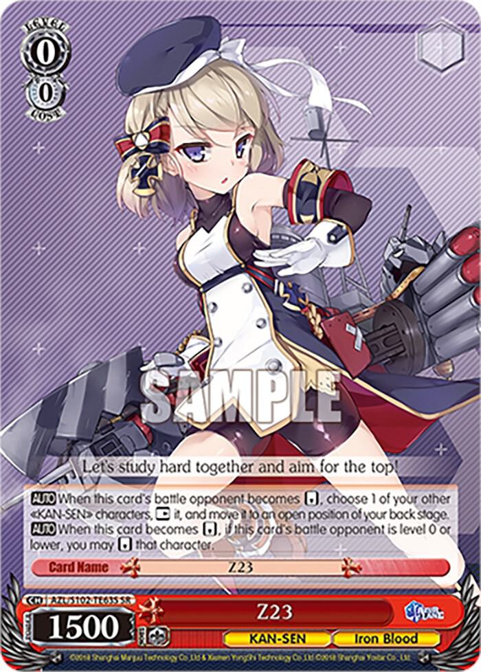 Z23 SR AZL/S102-TE63S SR Azur Lane Card