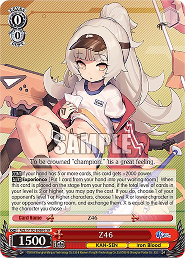 Z46 SR AZL/S102-E089S SR Azur Lane Card