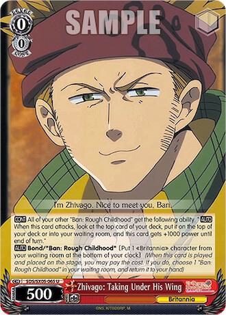 Zhivago Taking Under His Wing SDS/SX05-065 U The Seven Deadly Sins: Revival of The Commandments Card