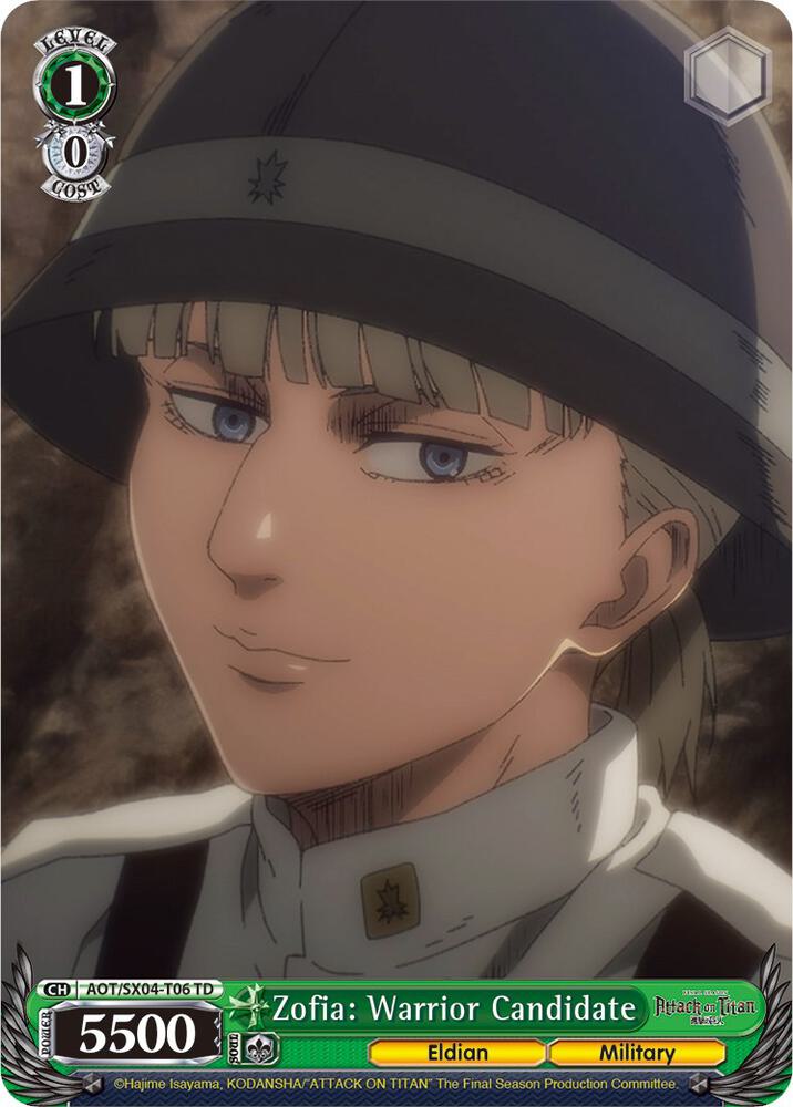 Zofia Warrior Candidate AOT/SX04-T06 TD Attack On Titan: Final Season Card