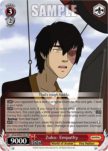 Zuko Empathy ATLA/WX04-P01 PR Avatar: The Last Airbender Card