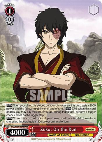 Zuko On the Run ATR ATLA/WX04-056ATR ATR Avatar: The Last Airbender Card