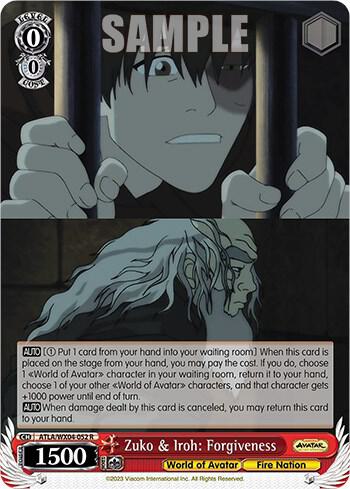 Zuko and Iroh Forgiveness ATLA/WX04-052 R Avatar: The Last Airbender Card