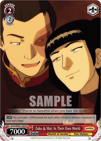 Zuko and Mai In Their Own World Foil ATLA/WX04-109S PR Avatar: The Last Airbender Card