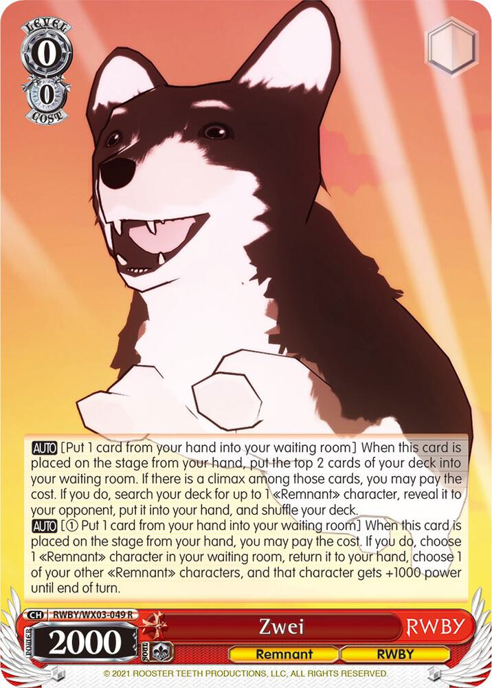 Zwei RWBY/WX03-049 R RWBY Card