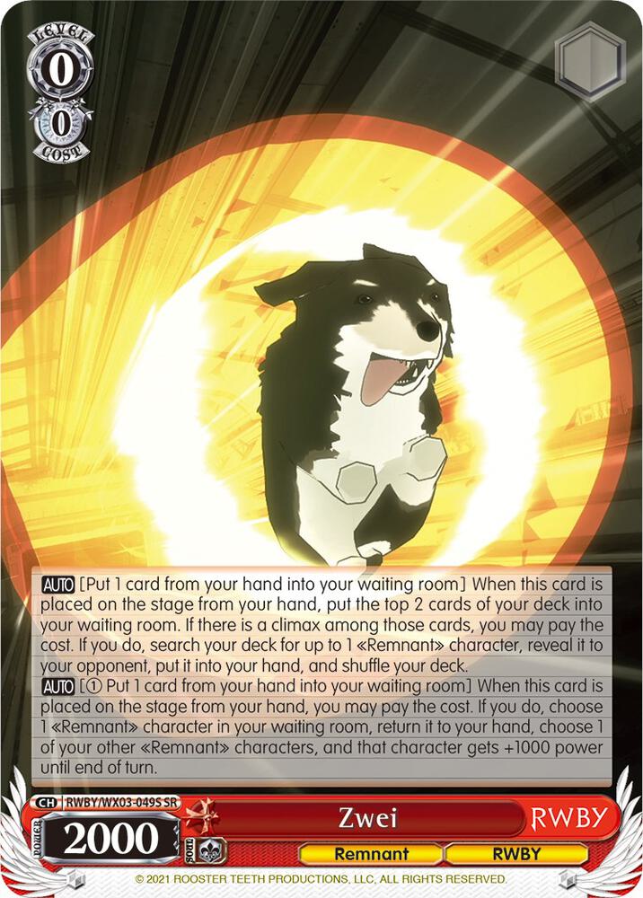 Zwei SR RWBY/WX03-049S SR RWBY Card