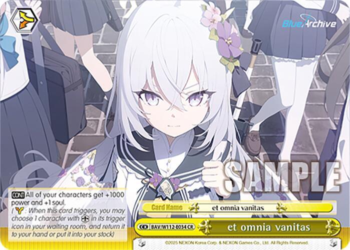 et omnia vanitas BAV/W112-E034 CR Blue Archive Card