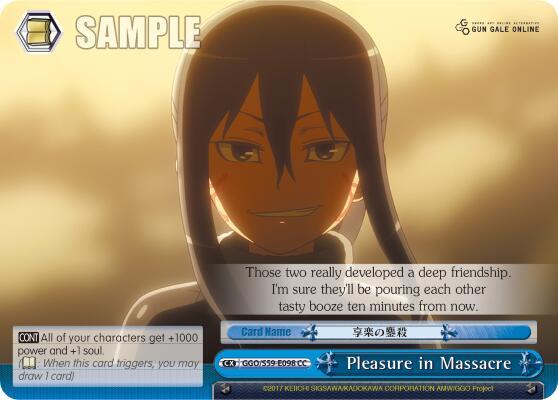 Pleasure in Massacre GGO/S59-E098 CC SAO Alternative–Gun Gale Online Card
