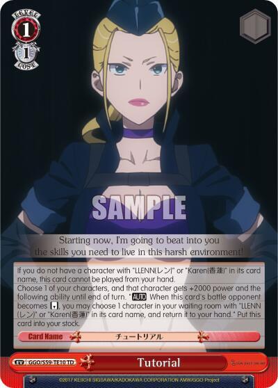 Tutorial GGO/S59-TE10 TD SAO Alternative–Gun Gale Online Card