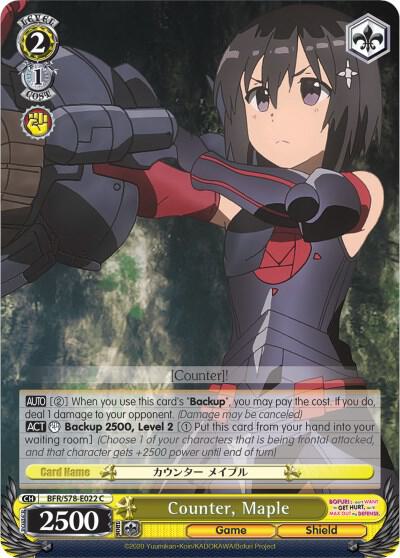 Counter Maple BFR/S78-E022 C BOFURI: I Don't Want to Get Hurt, so I'll Max Out My Defense Card