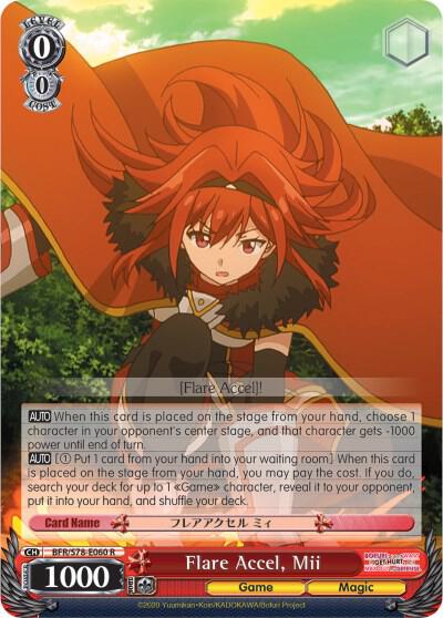 Flare Accel Mii BFR/S78-E060 R BOFURI: I Don't Want to Get Hurt, so I'll Max Out My Defense Card
