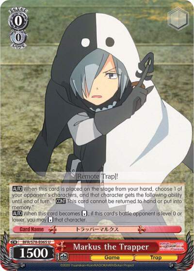 Markus the Trapper BFR/S78-E065 U BOFURI: I Don't Want to Get Hurt, so I'll Max Out My Defense Card