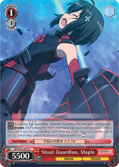 Stout Guardian Maple BFR/S78-E073 C BOFURI: I Don't Want to Get Hurt, so I'll Max Out My Defense Card
