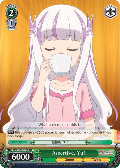 Assertive Yui BFR/S78-TE06 TD BOFURI: I Don't Want to Get Hurt, so I'll Max Out My Defense Card
