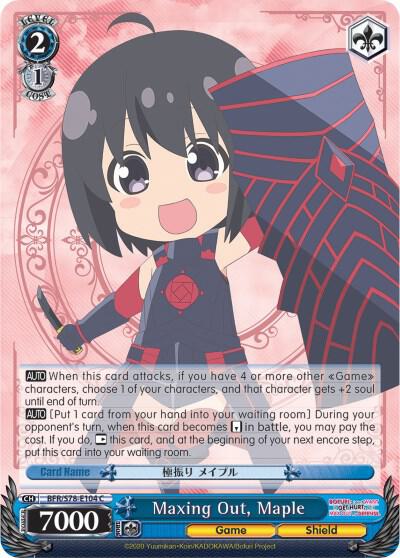 Maxing Out Maple BFR/S78-E104 C BOFURI: I Don't Want to Get Hurt, so I'll Max Out My Defense Card