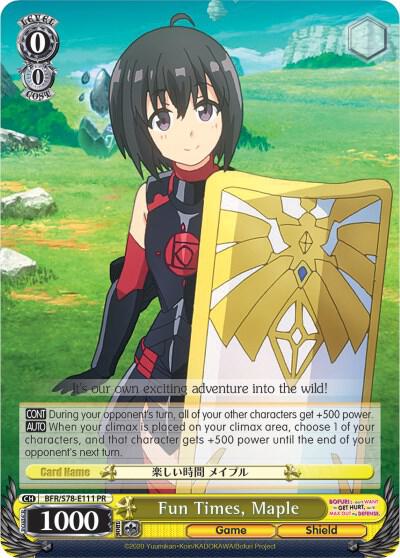 Fun Times Maple BFR/S78-E111 PR BOFURI: I Don't Want to Get Hurt, so I'll Max Out My Defense Card