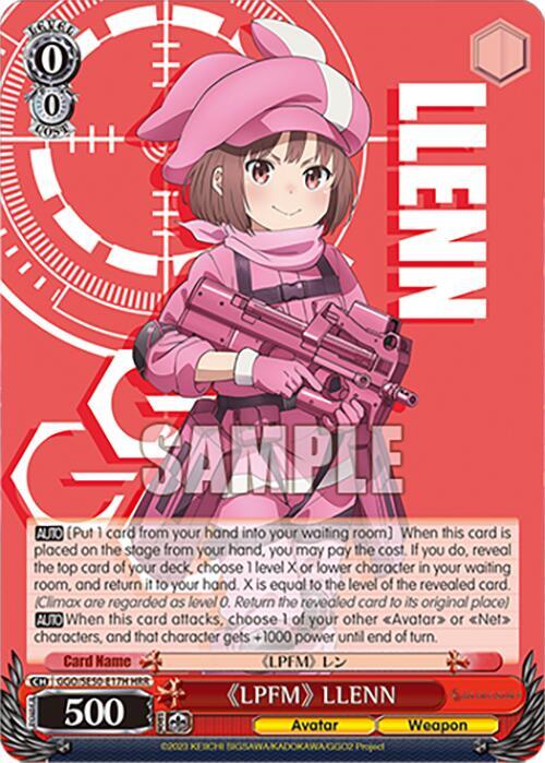 LPFM LLENN HRR GGO/SE50-E17H HRR SAO Alternative–Gun Gale Online–2 Premium Booster Card