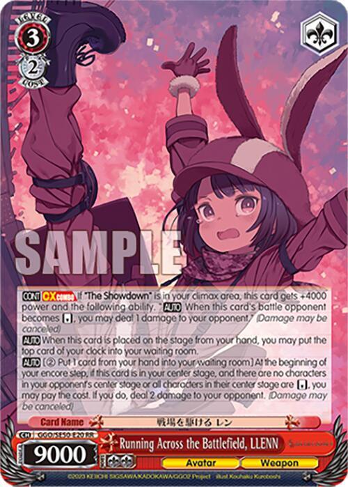 Running Across the Battlefield LLENN GGO/SE50-E20 RR SAO Alternative–Gun Gale Online–2 Premium Booster Card