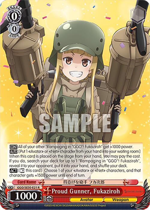 Proud Gunner Fukaziroh GGO/SE50-E21 R SAO Alternative–Gun Gale Online–2 Premium Booster Card
