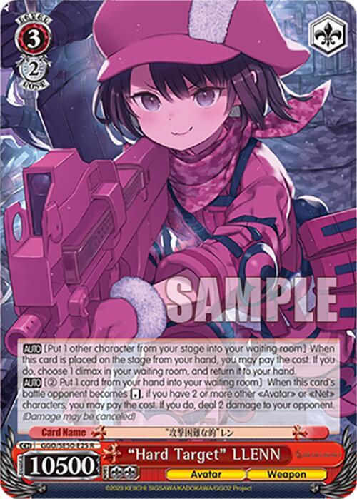 Hard Target LLENN GGO/SE50-E25 R SAO Alternative–Gun Gale Online–2 Premium Booster Card